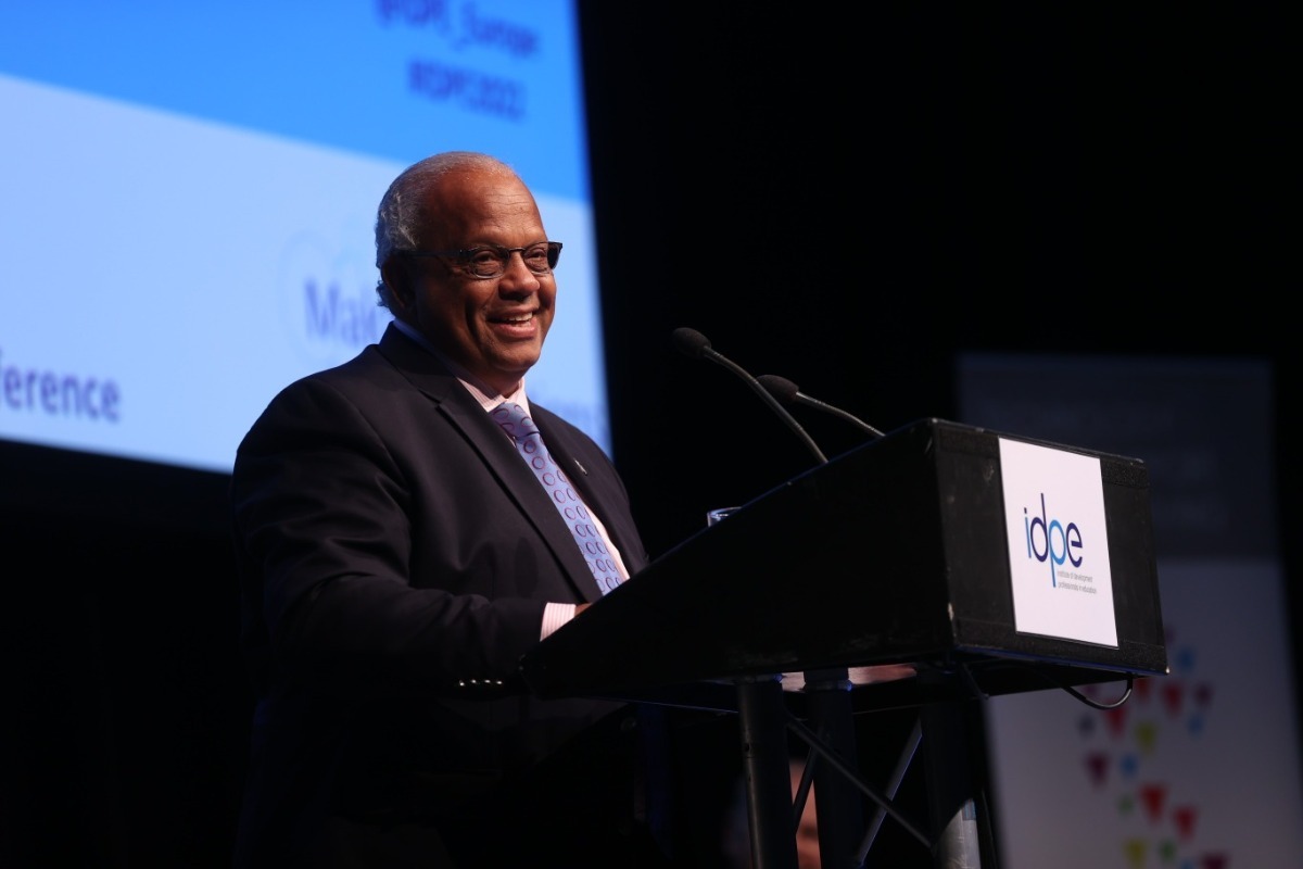 Lord Hastings giving the keynote address